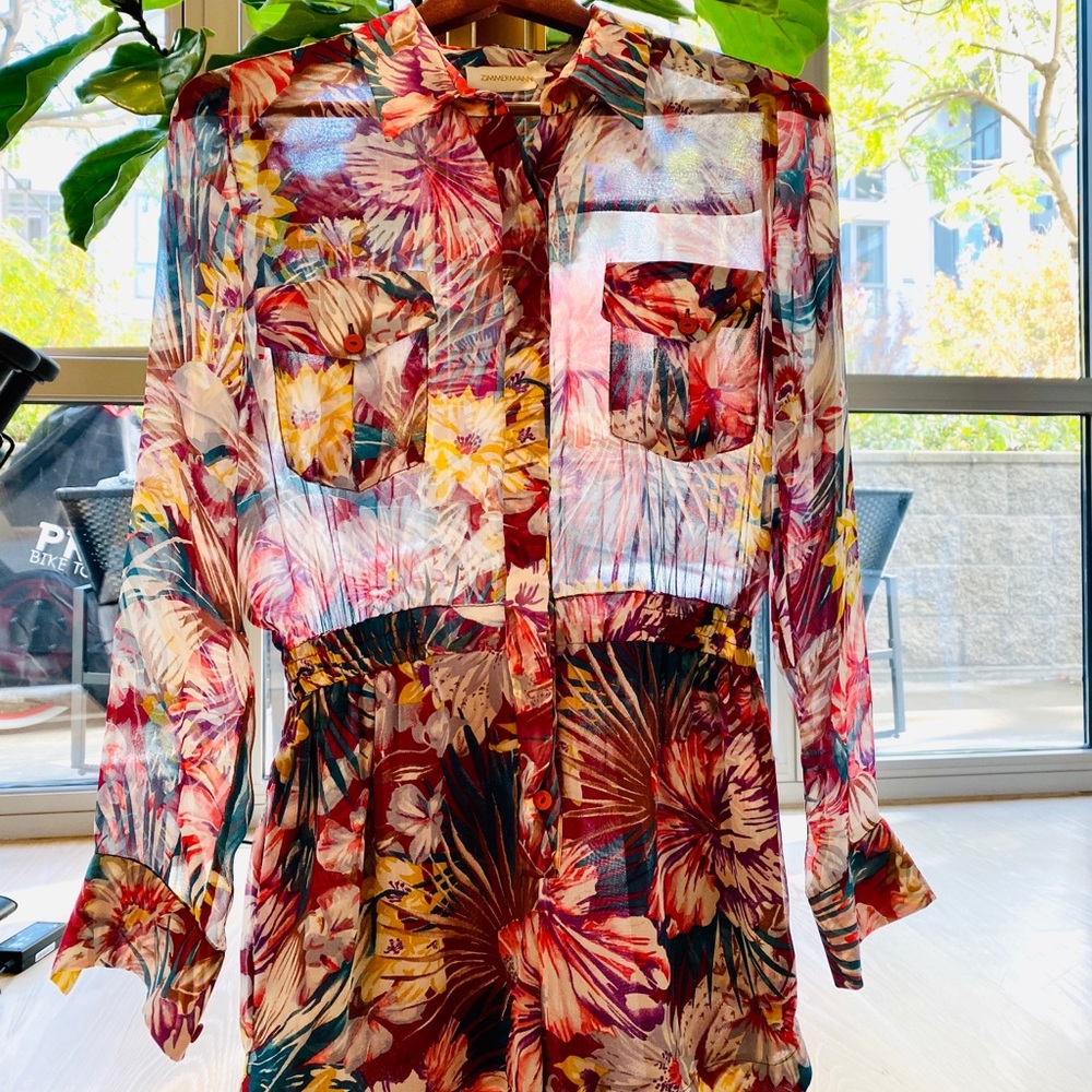 Zimmermann jumpsuit 100% silk